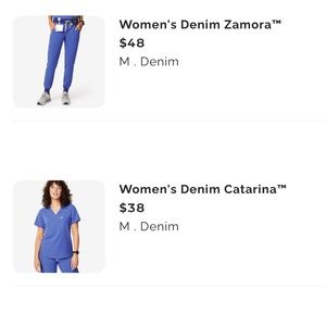 FIGS DENIM scrubs size medium